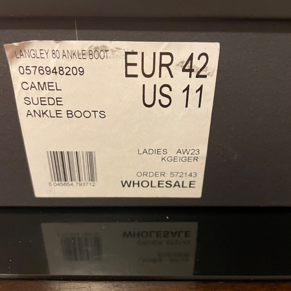 BRAND NEW - Kurt Geiger - Suede Camel Langley ankle boots - Picture 9 of 10